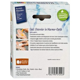 Heitmann Egg Paint - Marble Shine - 5 Liquid Cold Colours - Marbling Dye - Azo-Free - Easter Egg Colouring Dye