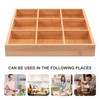 DOITOOL Wood Serving Tray Divided Serving Platter 9- Compartment Organizer
