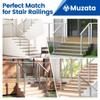 Muzata Stair Cable Railing Post 36 Inch for 25-35 Degrees