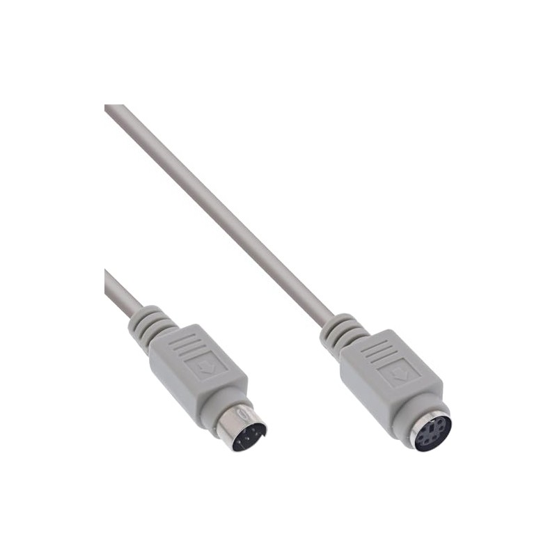 InLine® PS/2 cable, InLine®, M/F, beige, 5m