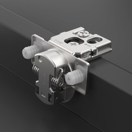 Chibery 10 Pack 1-1/4" Overlay 3D Soft Close Concealed Kitchen Cabinet Hinge for Face Frame Door, Pre-Assembled Easy-on Dowels, Self Closing Hidden Satin Nickel, 105° Open Concealed Stainless Steel