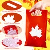 Epakh 100 Pieces Plastic Fall Gift Bags with Handle Autumn
