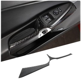 Qiosreui Car Interior Door Handle Panel Cover Trim for C6 Corvette 2005-2013, Driver Side Door Anti Kick Panel, Inner Door Anti Kick Decorative Bezel Panel Protection Accessories (Black)