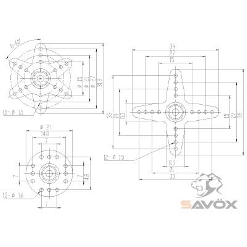 Savox .17/57 Standard Digital Servo