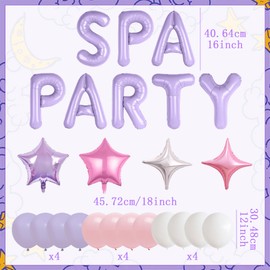 LaVenty Spa Party Decoration Cosmetics Party Supplies Girls Moon Star for Girls Party Decoration for Birthday Baby Shower Bridal Shower