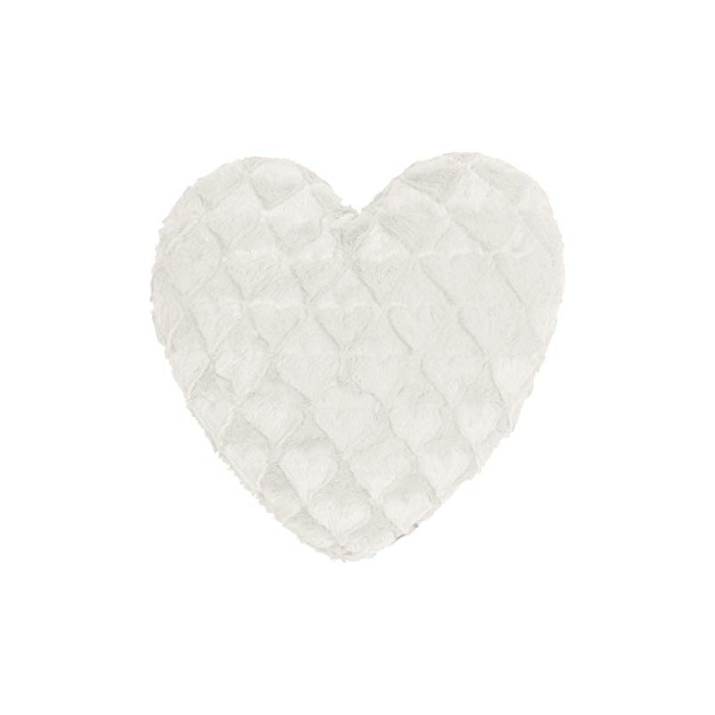 MAGMA Fluffy Hearts Decorative Cushion 40 x 35 cm White
