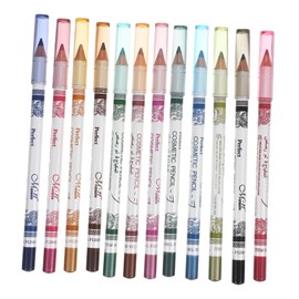 OHPHCALL Makeup Essentials Set 12 Eyeshadow Pen Lip Liner Portable Easy Removal Anti-slip Design