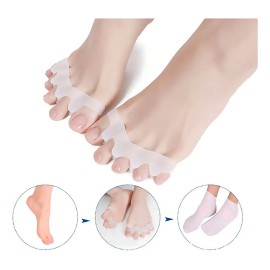 Set Corrector Juanetes Separador Dedos Manicure Hallux 2 Par Color Blanco Talla Unitalla