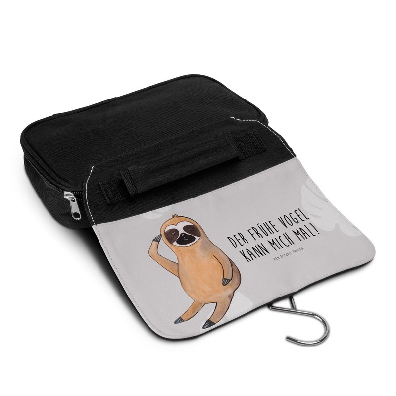Mr. & Mrs. Panda Toiletry Bag Sloth Bird Show, gray,