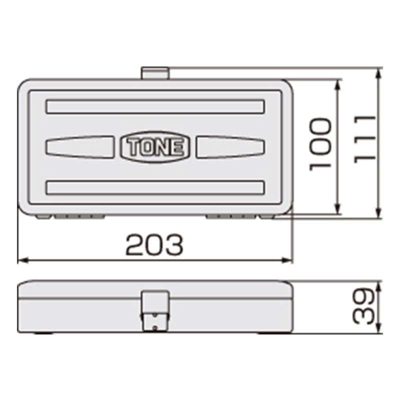 TONE Socket Wrench Set 1850M Insertion Angle 0.25 inch (6.35