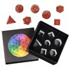 Nupuyai Healing Sodalite Crystal D&D Polyhedral Dice Set with Box