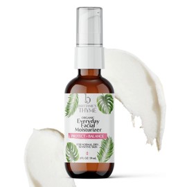 Brittanie's Thyme Organic Everyday Facial Moisturizer Cream, 2 oz | Advanced Moisturizing For Soft & Silky Skin, Anti-Aging and Anti-Wrinkle | Hydrates & Restores | Shea Butter & Jojoba Oil Protects