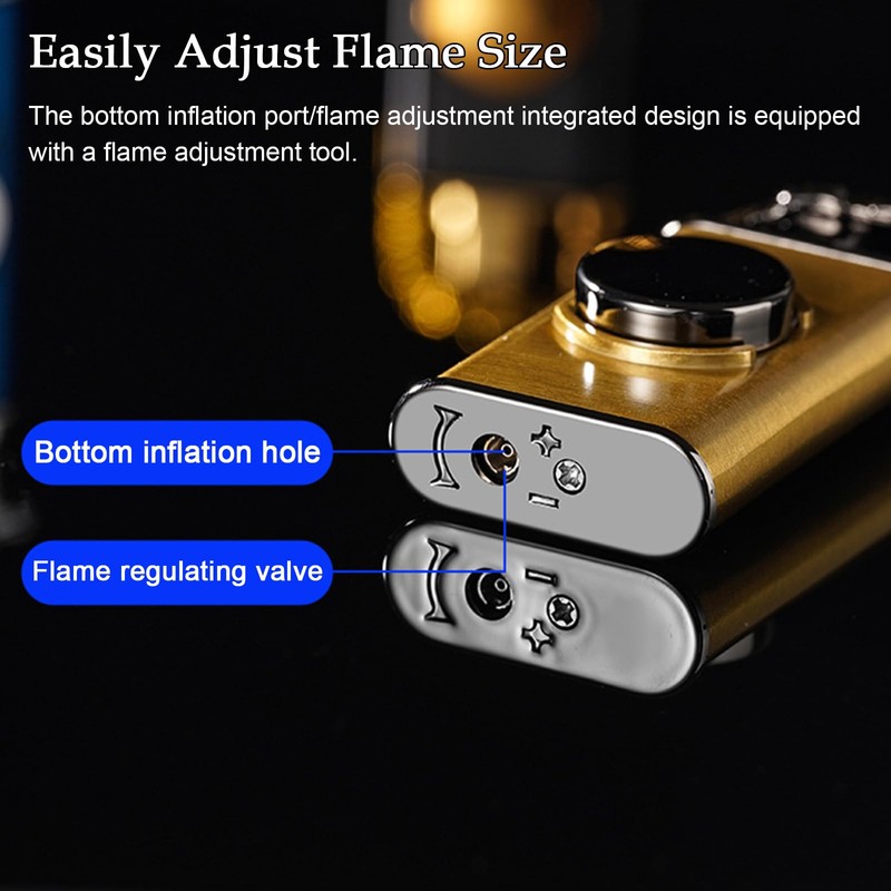 Torch Lighter, Embossed Dragon Cool Lighters - Windproof Adjustable Jet