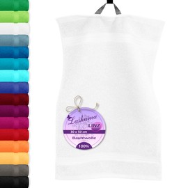 Lashuma Small Towel, Guest Toilet Towel, Linz Towel, 30 x 50 cm, White