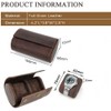 UPRESYE Genuine Leather Watch Roll Travel Case,2 Slots Full Grain