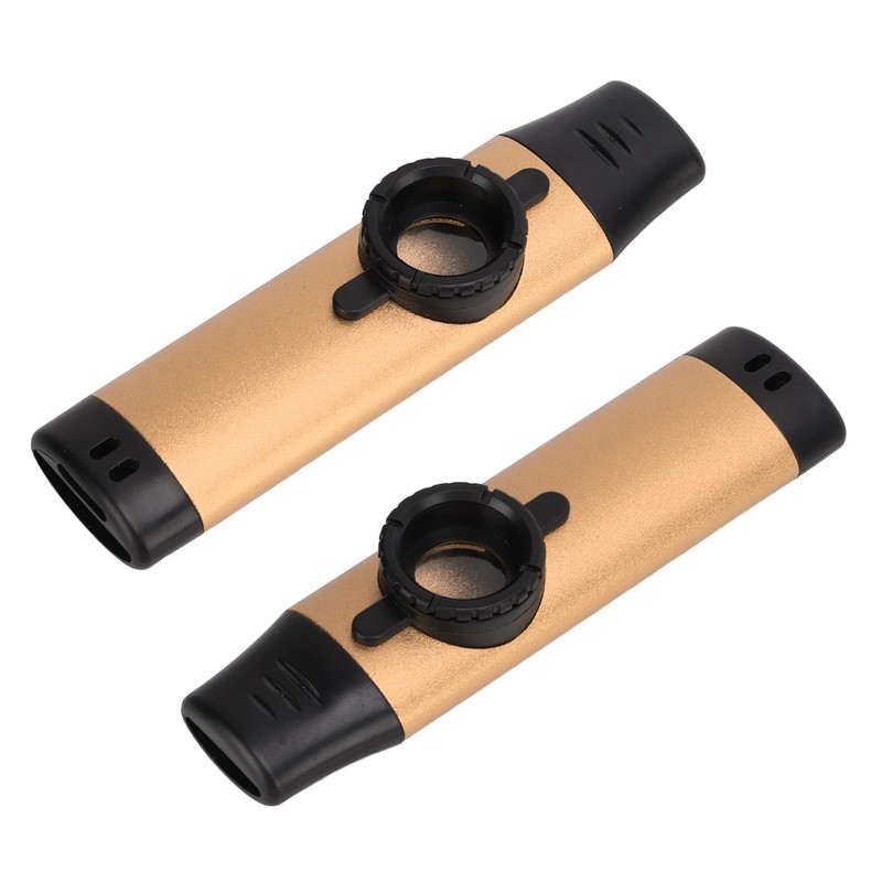 Metal Kazoo Resin Mouthpiece Adjustable Tightness Wind Instrument with Flute