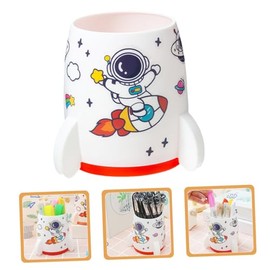 Portalápices Grande de Material Plástico Bicolor, Contenedor de Almacenamiento Multifuncional para Bolígrafos y Crayones, Organizador de Escritorio para Oficina y Escuela, Soporte