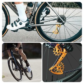 Reduzierstück für Schaltwerksführung, passend für SRAM Mountain AXS 12-Gang-Schaltwerksführungsplatte,für SRAM M11/12-Gang-Schaltwerksführungsbein, hinterer Reduzierkäfig (Gold)