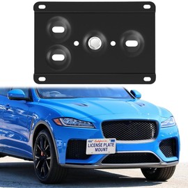 Heavy-Duty No-Drill Front License Plate Bracket – Anti-Theft License Plate Holder Compatible with Jaguar F-Pace 2017-2022, F-Type 2013-2022