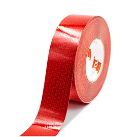 Finest Folia Orafol VC104+ Rigid Grade Contour Marking 50 mm Reflective Film Reflective Tape for Trailers Truck Semi-Trailer Marking Warning Marking Weatherproof (Red, 3 Metres)