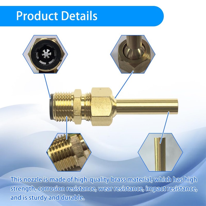 YRMST 590041 Swimming Pool Spa Brass Deck Jet Nozzle Replacement