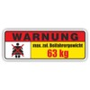 Maximum Weight 63 KG Passenger Warning Shocker Hand Car Sticker