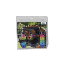 Rhinegold Glitter Grooming Kit Blister Pack -Rainbow