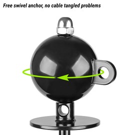 SELEWARE Dog Tie Out Stake Outdoor Anti-Rust Dog Anchor for Large Dogs up to 220 lbs, Free Rotation Dog Stake Dog Camping Gear Twist Rod Included