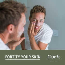 Fort Skincare - Exfoliating Face Scrub for Men - 75ml - Cleans & Refreshes Skin - Deep Pore Cleanser - Bergamot, Cedar Wood & Patchouli - with Natural Ingredients - Ideal for all Skin Types