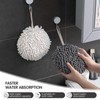 16-Pack Chenille Fuzzy Ball Hand Towels, 7.1 Inch Super Soft