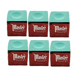 Half Dozen Green Master Pool Cue Chalk (6 Pieces)