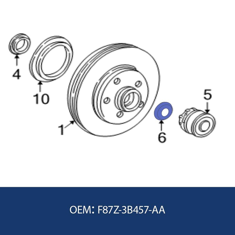 Yukauto Front Wheel Axle Retainer Ring Fit for 1998-2003 Ford