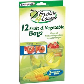 Fruits and Vegetables Storing Bags 2 Size – Natural Food Storage Bag for Home Ready to Use Keeps Fresh for Longer Pack of 12 (2 Size)