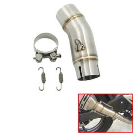 Alpha Rider Mid Exhaust Pipe for Kawasaki Ninja400 Ninja 400 2018 2019 Kawasaki Ninja 400 Ninja 400 Ninja Motorcycle Motorcycle Motorcycle Mid Mid Link Pipe Muffler Connector Slip On Spring