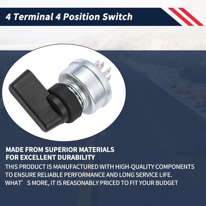 Promrmr 4 Terminal 4 Position Switch Includes Handle & Dust