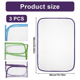 guduling 3 Pack Pressing Cloth for Ironing,Ironing Cloth to Protect Clothes,Clothes Scorch-Saving Iron Protector Insulation Pad,Polyester Mesh Iron Pressing Mat for Easy Irons Sewing,3 Colors