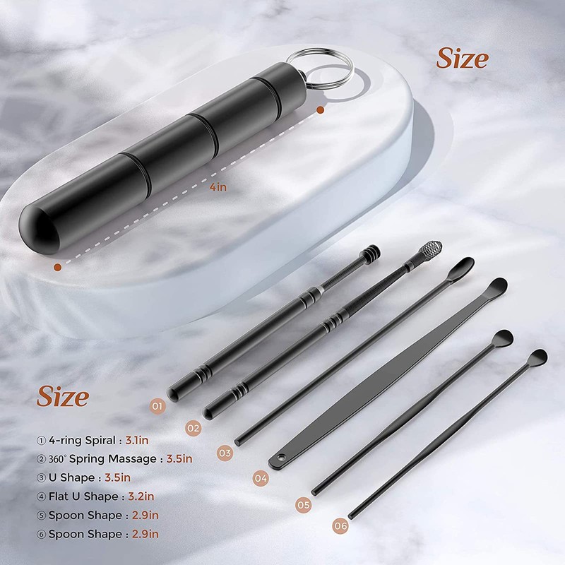 Ear Cleaning Ear Brushes, Ear Wipes, Ear Cleaner, Spiral Shape,