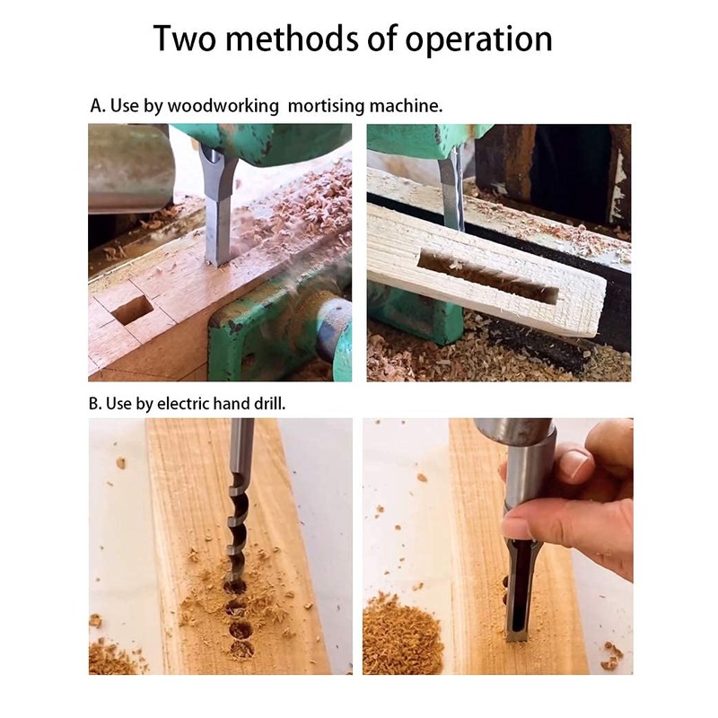 WSOOX Square Hole Drill Bits for Wood, Woodworking Hole Saw