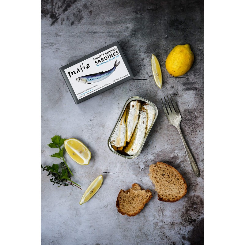 Matiz Sardines Lightly Smoked 4.2 oz Imported From Spain (12