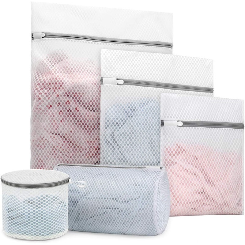 GENHY 5Pcs Mesh Laundry Bags, Durable and Breathable, Materials, Fine