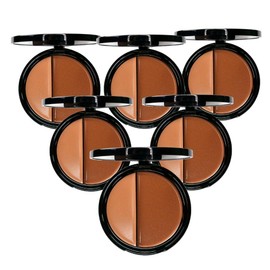 EVE PEARL HD Dual Foundation Full Coverage Foundation Set Long Lasting Everyday Non Greasy Lightweight Texture Makeup Set 3,6,12 Value Packs (Pack of 6, Dark)