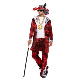 fancy dress big daddy pimp 1970s fits upto 48 chest