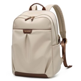 GOLF SUPAGS Backpack Women's Small Nylon Casual Daypack Women's Backpacks Shoulder Bag Small Women's Backpack Handbags 15 Inch Laptop Backpack for Business School Travel Work Apricot