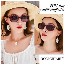 OCCI CHIARI Reader Sunglasses Women 2.0 Sun Reading Glasses 1.0 1.25 1.5 1.75 2.0 2.25 2.5 2.75 3.0 3.5 (Gray, 2.00)