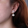 Xmsrn Vintage Shell Pearl Drop Earrings Boho Scallop Pearl Dangle