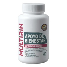 Multirin  100 Cápsulas Orégano Ajo Jengibre Vitaminac Menta                                                                                           