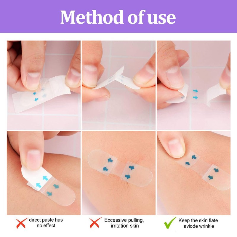 KEQAR 80 Stück Facelifting Aufklebers, Unsichtbare Facelifting Tape für V-Form