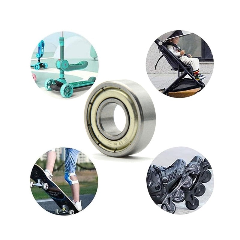 60pcs Skateboard Bearings 608ZZ Double Shielded Ball Bearings Small Bearings