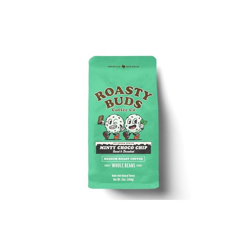 Roasty Buds Minty Choco Chip Whole Bean Coffee | Medium