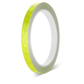 Reflective Tape Outdoor Waterproof Tape Neon Reflector Strips High Visibility Safety Warning Self-Adhesive Tapes Yellow Fluorescent Reflective Tape for Bikes Bicycles Helmets Trailers（0.4inx26ft ）